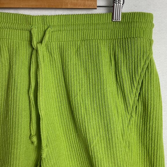 Zelos Ribbed Wide Cuff Hoodie and Shorts Set Greenway Large - Picture 13 of 16